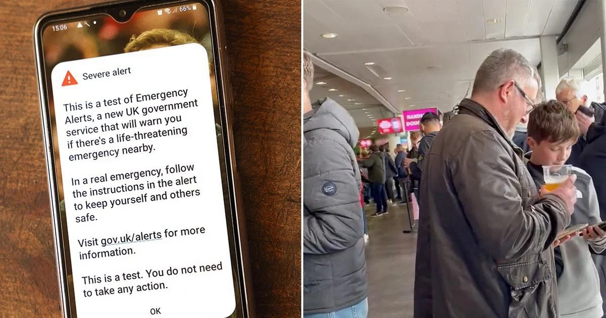 Wembley 'turns into Black Mirror' as Emergency Alert scares Man Utd and Brighton fans