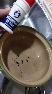 stubborn claypot stains