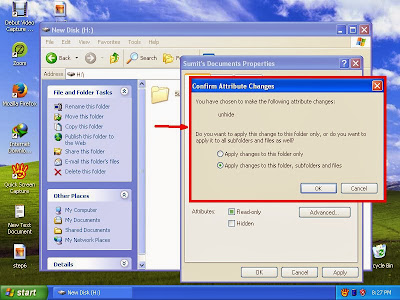 Learn how to unhide files and folders in windowsXP step10