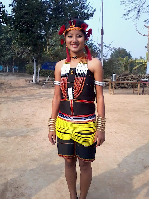 A young Sumi lady with traditional attires