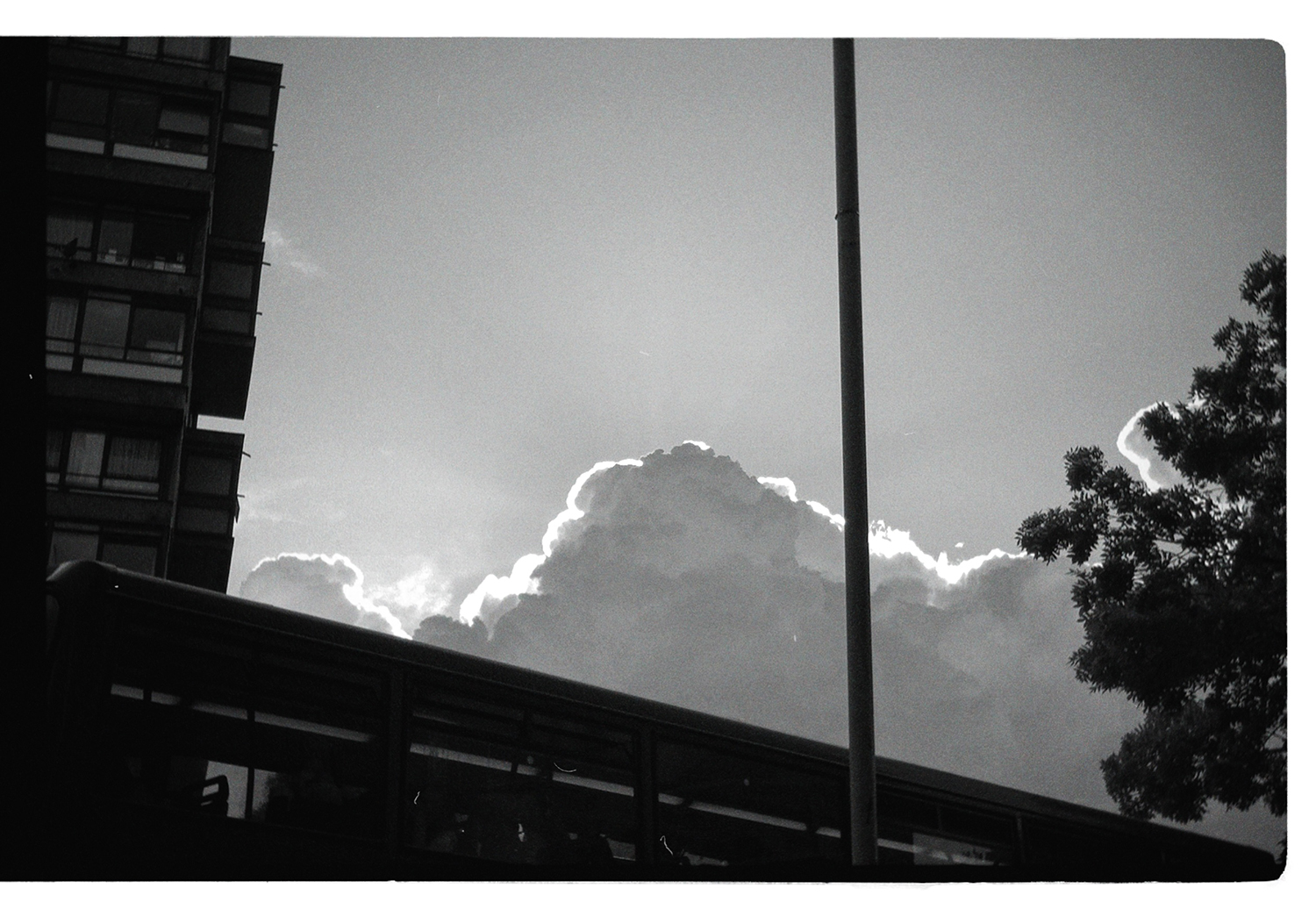 Every Cloud has a Silver Lining - black and white
