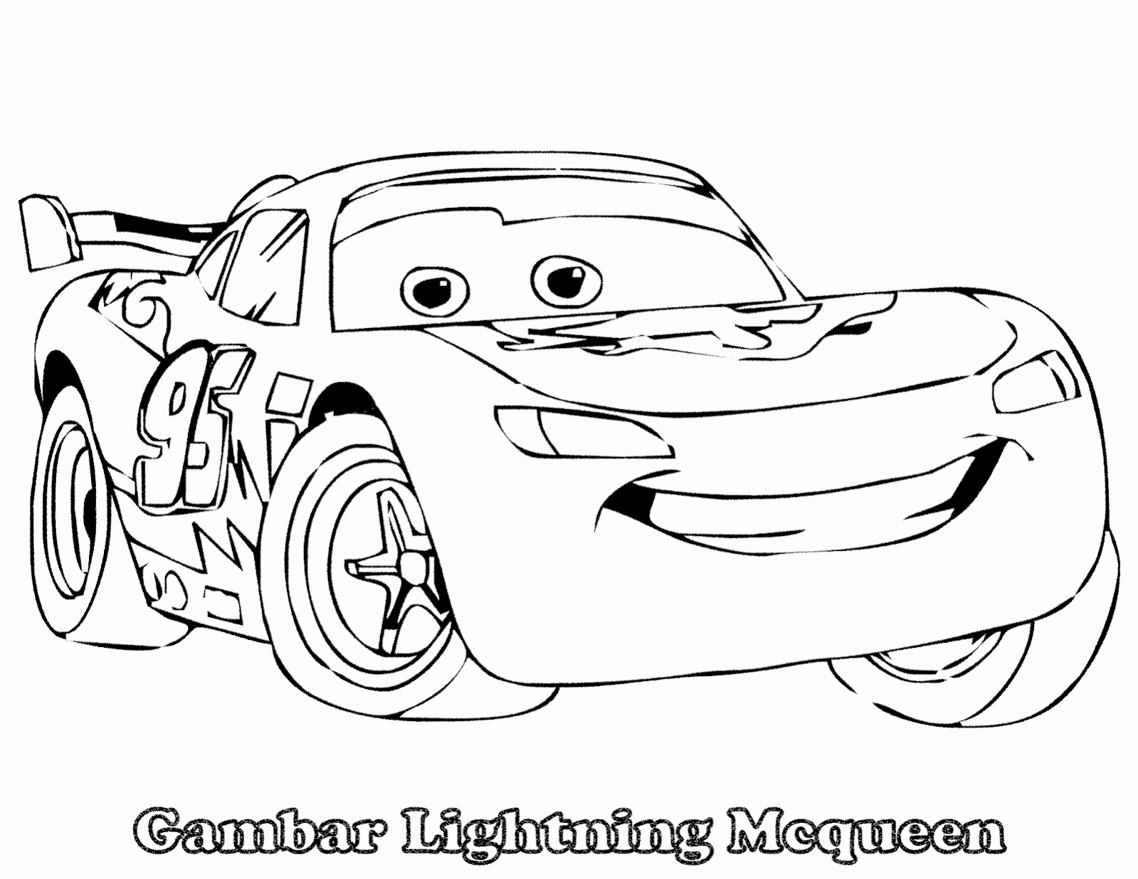 Mewarnai Gambar Lightning McqueenTokoh Film Cars Contoh Anak PAUD