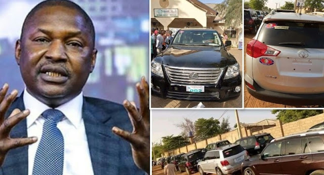Alt = "AGF Abubakar Malami, and SUV shared to APC delegates in Kebbi"