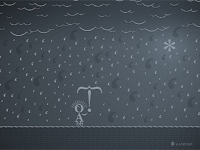 You can download this typographic rain desktop wallpaper here.