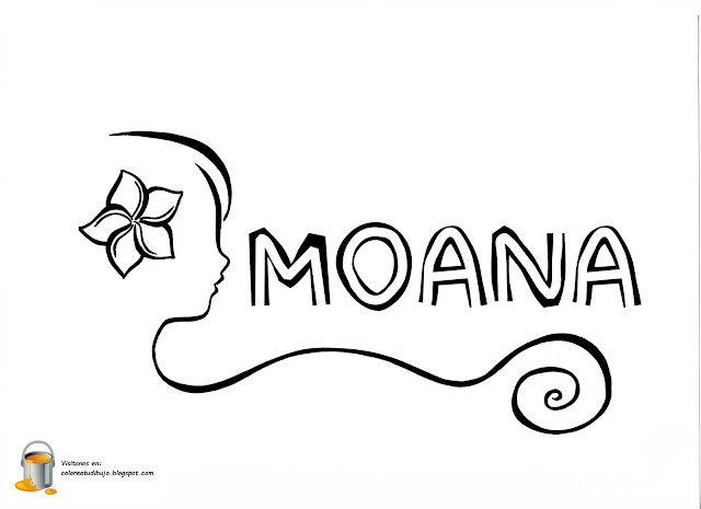  Moana para colorear y pintar