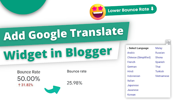 How to add Google Translate Widget in any Blogger