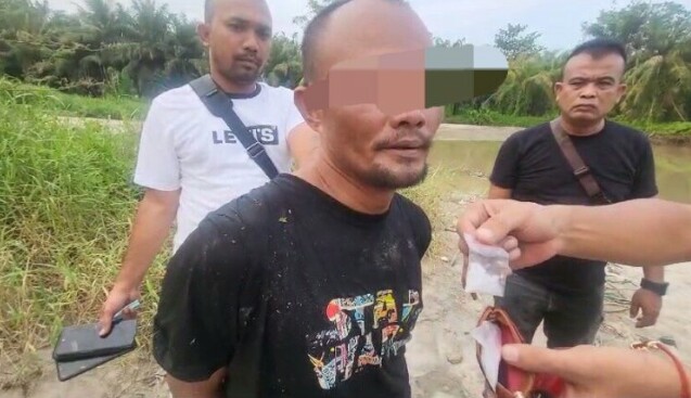 BERKAT INFORMASI MASYARAKAT, 'GONDRONG' WARGA GAMBUS LAUT DITANGKAP SATRES NARKOBA POLRES BATU BARA  BERSAMA BARANG BUKTI SABU