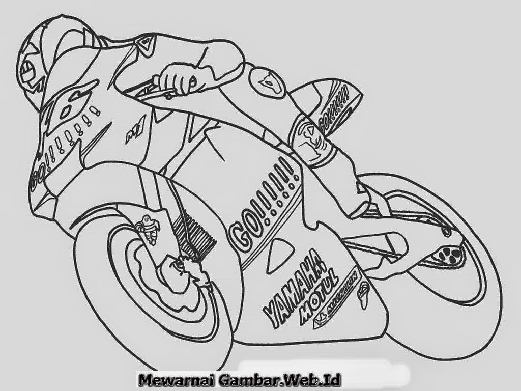 Mewarnai Gambar Motor Mewarnai Gambar