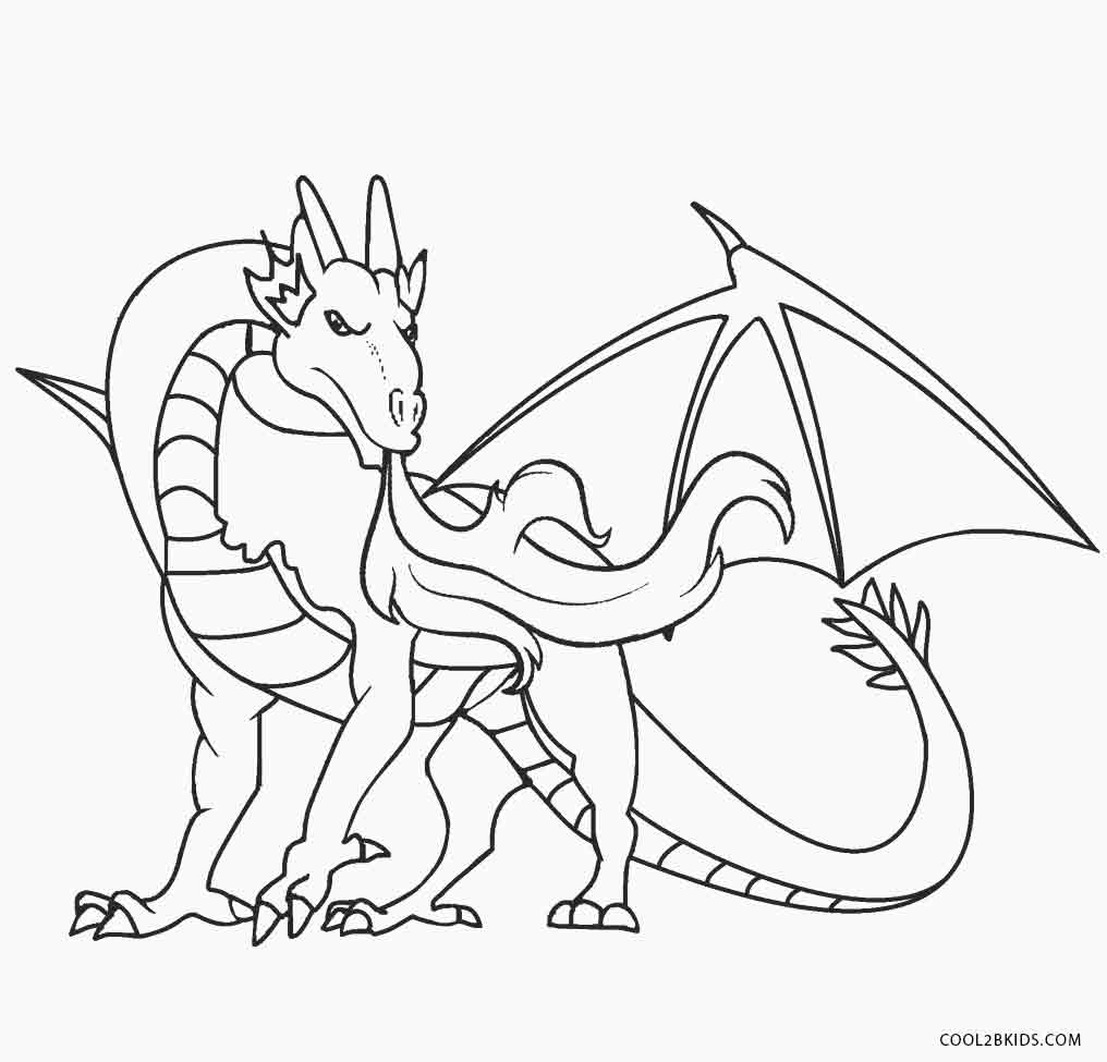 Realistic Dragon Coloring Pages