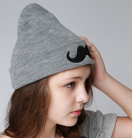 Mustache Beanie