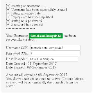Akun Premium SSH Server Indonesia ZXC 1