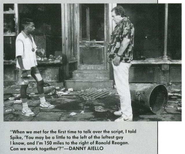 Spike Lee and Danny Aiello, from Lee's Do the Right Thing companion book