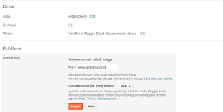 Merubah Nama Domain Pihak Ketiga Di Blogspot