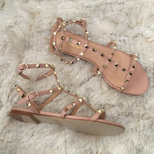 Valentino Rockstud gladiator sandal dupes