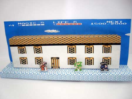 Zelda 2 Adventure of Link Papercraft Diorama