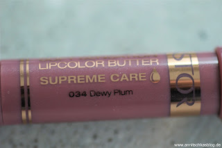 Lipcolor Butter Supreme Care 034 Dewy Plum - www.annitschkasblog.de