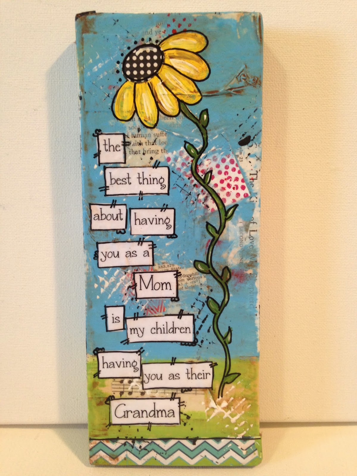 mother's day gift, grandmothers, day, mom, wall decor, mixed media