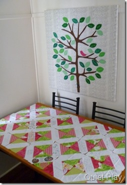 Family tree quilt and signature quilt