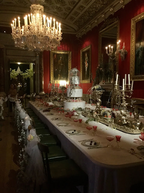 rich table setting Chatsworth House, England