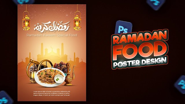 Ramadan Food Poster Design in Adobe Photoshop || Food Poster Design