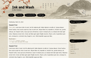 Ink and Wash Beautiful Blogspot Template