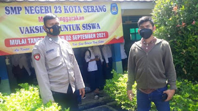 Polsek Cipocok Jaya Polres Serang Kota Monitoring Vaksinasi Covid-19