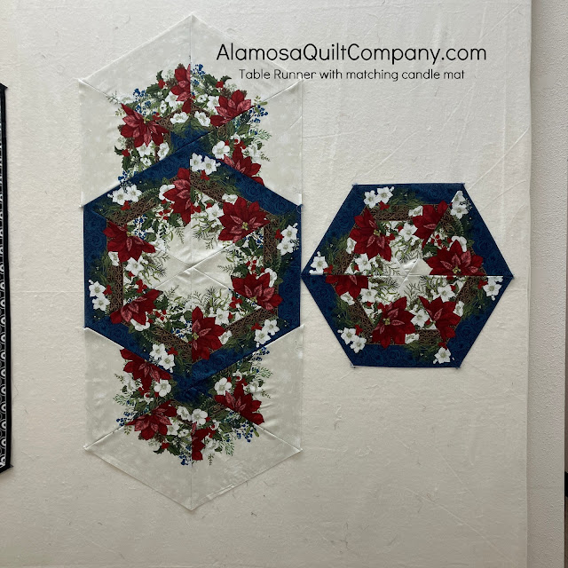 Table runner with matching candle mat