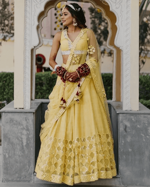 Yellow Dress For Haldi