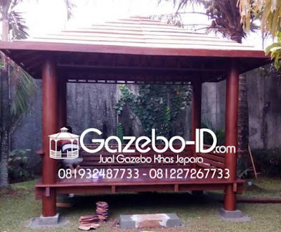 Gazebo Glugu Kayu Pohon Kelapa