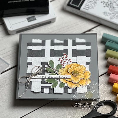 Cottage Rose card with Paper Weaving (supplies) | Nature's INKspirations by Angie McKenzie