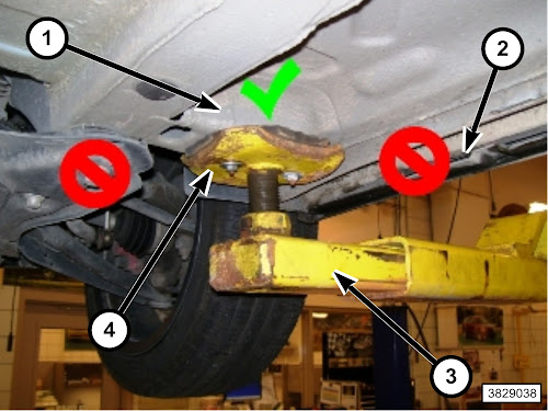 Fiat 500 Front Jacking Point