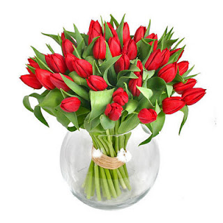 bunga tulip elegant, jual bunga tulip jakarta, rangkaian bunga tulip