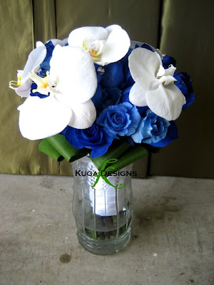 wedding flowers blue. lue for two days but hey,