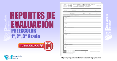 REPORTES DE EVALUACIÓN PREESCOLAR