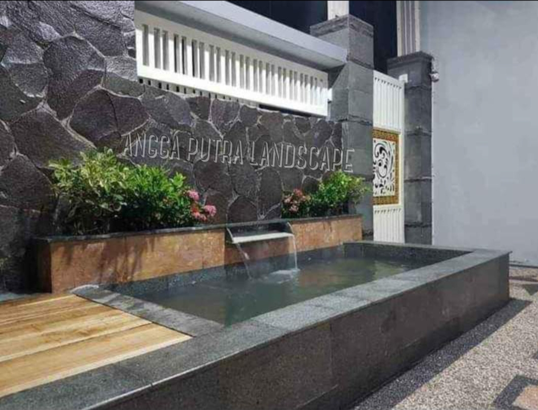 Jasa pembuatan dekorasi kolam tebing, air terjun, dekorasi relief di surabaya