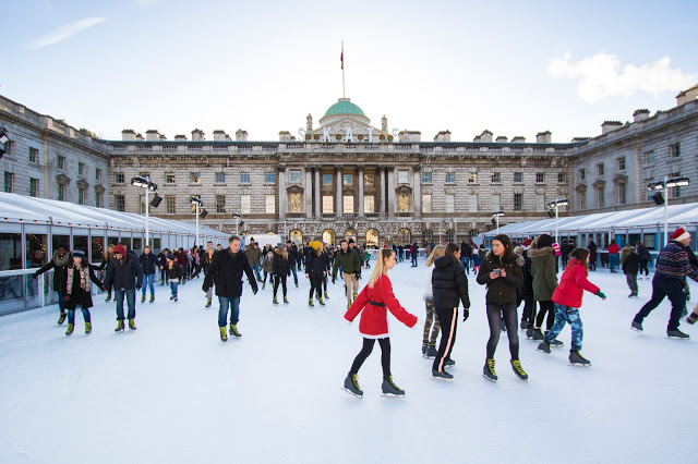 Somerset house-Pista di pattinaggio su ghiaccio-Londra