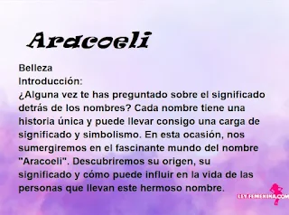 significado del nombre Aracoeli