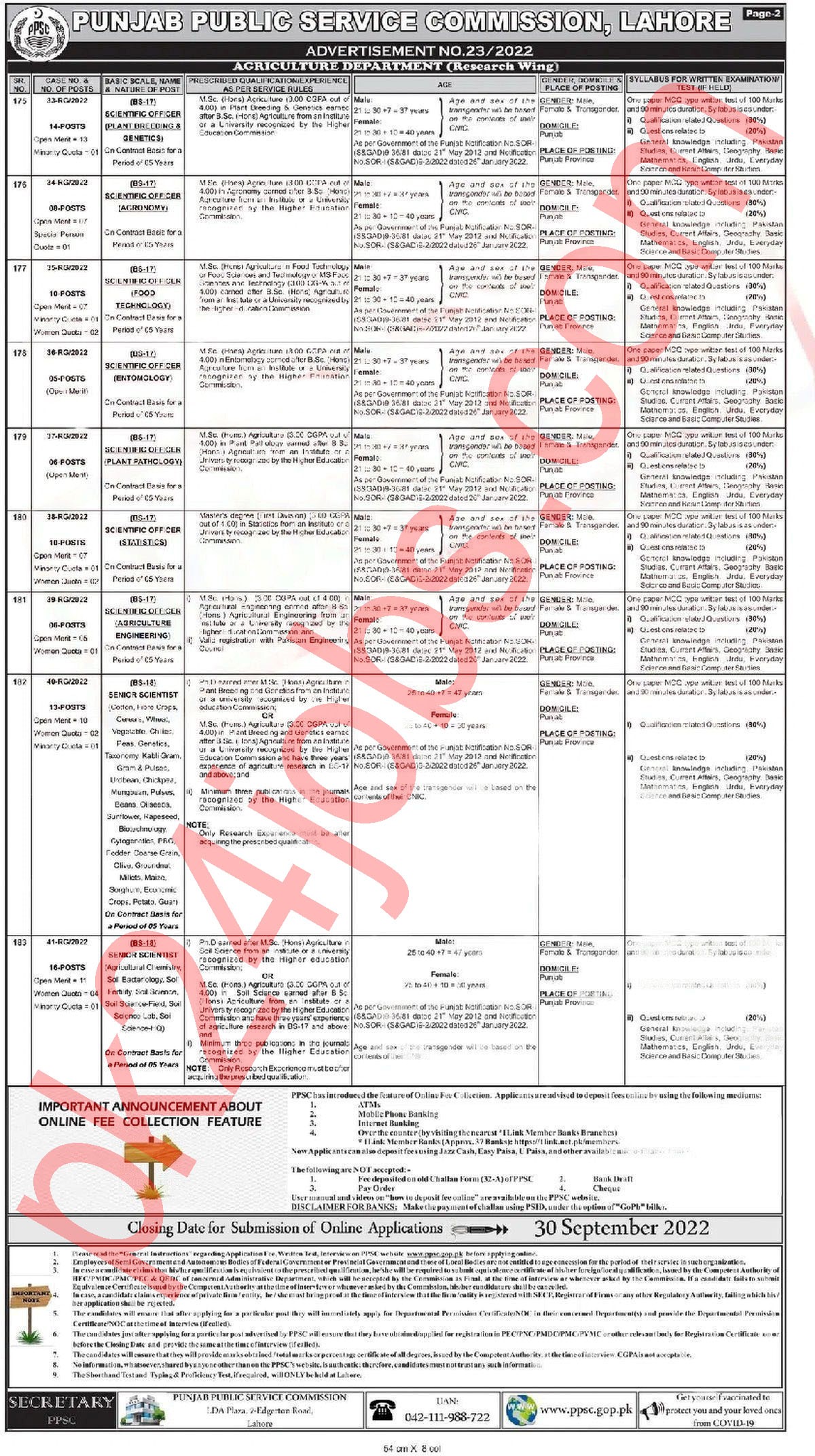 PPSC Jobs 2022 – Government Jobs 2022