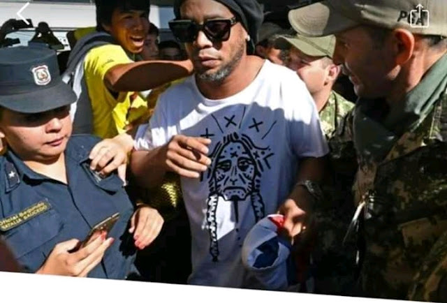 OMG! Former Barcelona Player Ronaldinho Arrested In Paraguay (See Full Details)