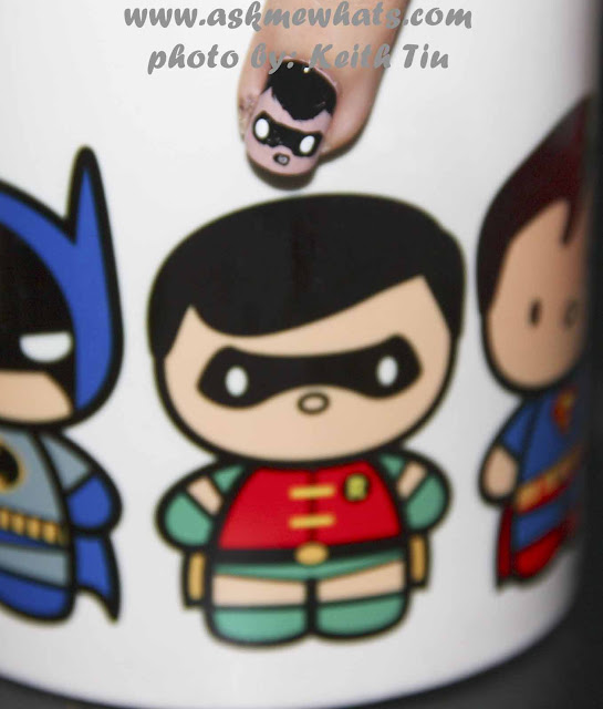 a photo of DC Superheroes Nail Art Tutorial Robin