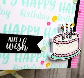 Sunny Studio Stamps: Make A Wish Fancy Frames Heartfelt Wishes Birthday Card by Vanessa Menhorn