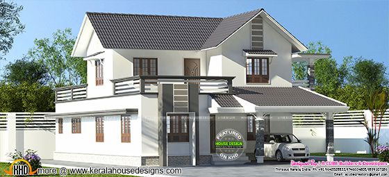 Sloping roof home 2668 sq-ft