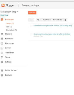 Cara Membuat Blog di Hp Android Dan Contoh Blog Untuk Pemula