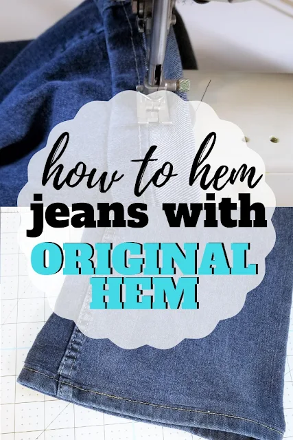 Learn how to keep the original hem on your jeans but still hem you pants to fit your needs with this original hem jeans tutorials.