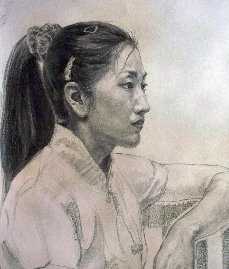 01-An-intent-look-Portrait-Drawings-Yidan-Guo-www-designstack-co