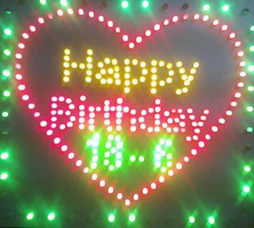 Led trái tim Happy Birthday