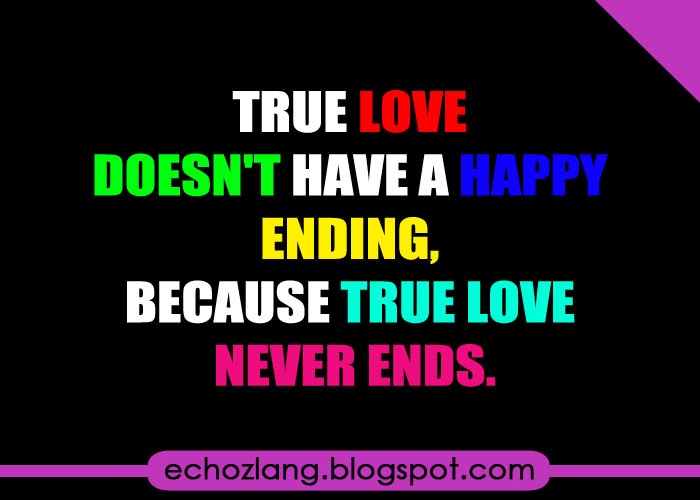 True love doesn't have a happy ending.