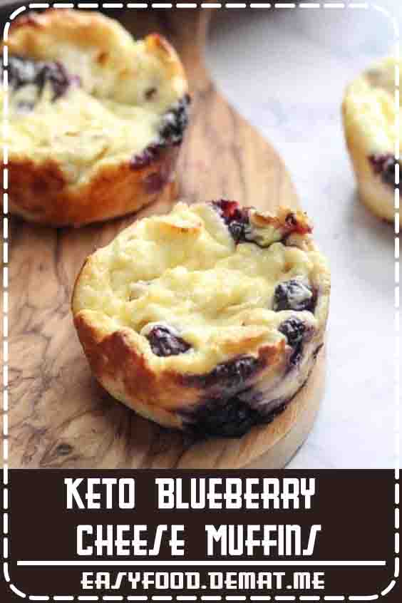 Enjoy a delicious cream cheese blueberry muffin with your morning coffee or tea. There's only 2 grams of total carb in each low carb muffin! #ketomuffins #ketobreakfast #ketosnacks #lowcarbrecipes #ketorecipes