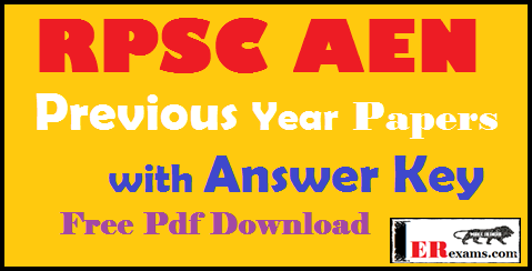 RPSC AEN Previous Year Papers with Answer Key Free Pdf Download