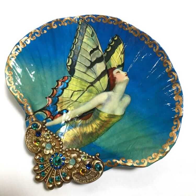 Artist Transforms Real Seashells Into Stunning Trinket Dishes